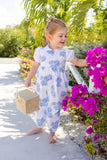 The Beaufort Bonnet Company Girl's Maude's Peter Pan Collar Shirt (Short Sleeve Pima) - Worth Avenue White