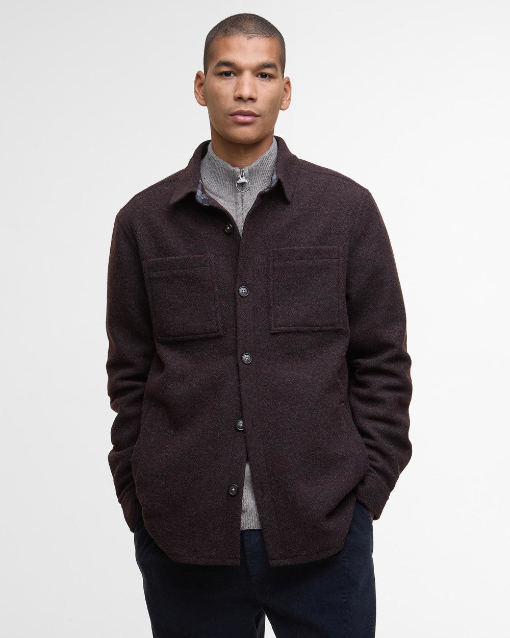 Barbour Men's Marlow Tailored Overshirt - Dark Oak