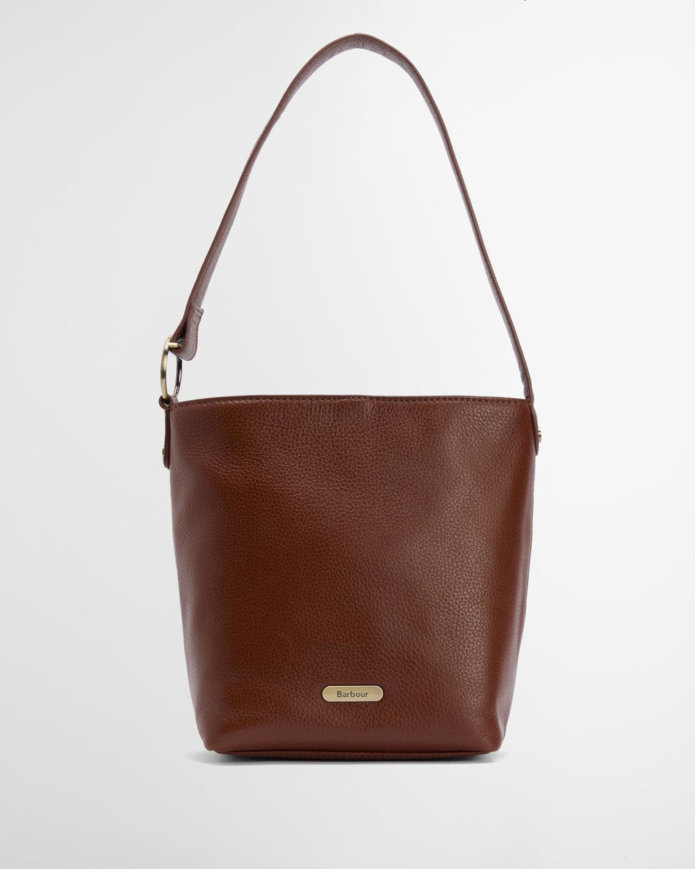 Barbour Cedar Leather Bucket Bag - Brown