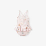 Elegant Baby Pale Pink Seaside Safari Baby Ruffle Swimsuit - Pink