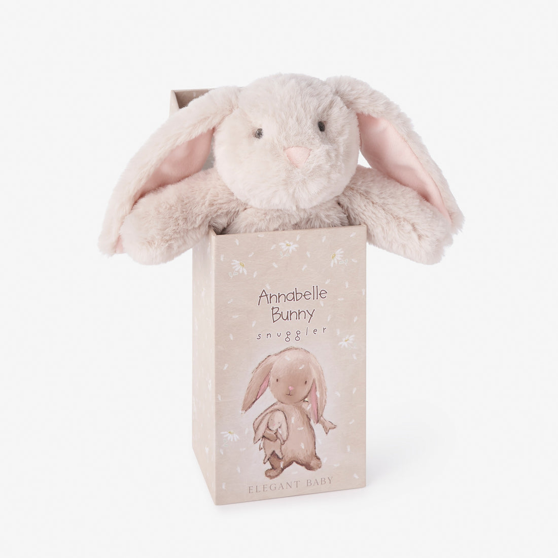 Elegant Baby Annabelle Bunny Plush Snuggler Security Blanket with Gift Box