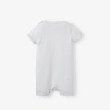 Elegant Baby Pale Blue Bunny Knit Shortall Romper