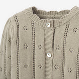 Elegant Baby Sage Pointelle Knit Baby Cardigan