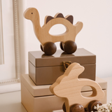 Elegant Baby Wooden Push Toy Dinosaur