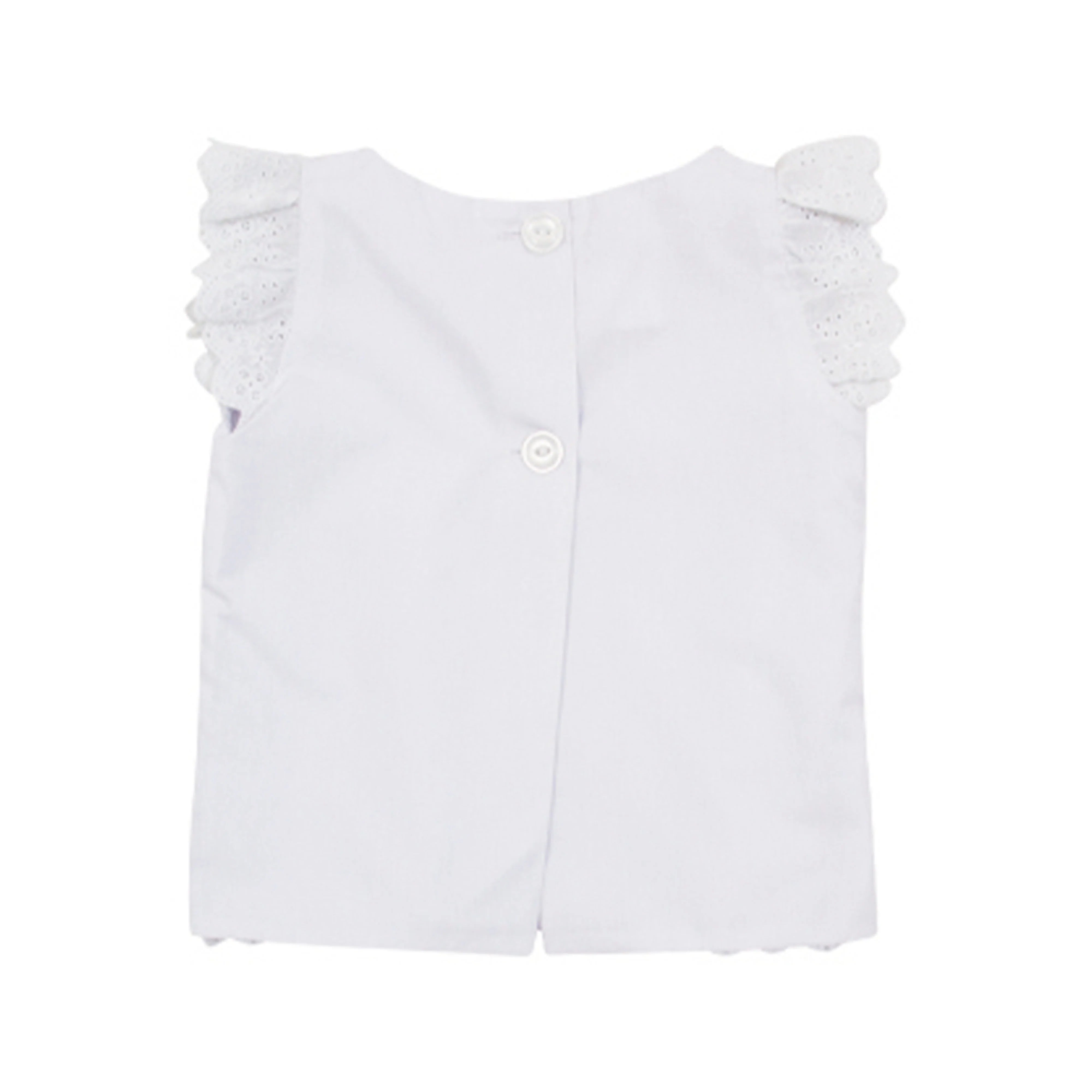 The Beaufort Bonnet Company Girl's Ellie's Eyelet Top - Worth Avenue White