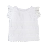 The Beaufort Bonnet Company Girl's Ellie's Eyelet Top - Worth Avenue White
