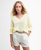 Barbour Women's Annie V-Neck Jumper - Lemon Souffle