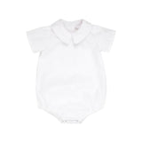 The Beaufort Bonnet Company Infant's Peter Pan Collar Onesie - Worth Avenue White