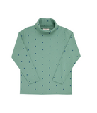 The Beaufort Bonnet Company Children's Tatum's Turtleneck Shirt & Onesie - Gallatin Green Micro Dot