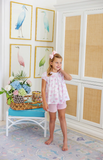 The Beaufort Bonnet Company Shipley Shorts - Palm Beach Pink With Palm Beach Pink Bow & Stork