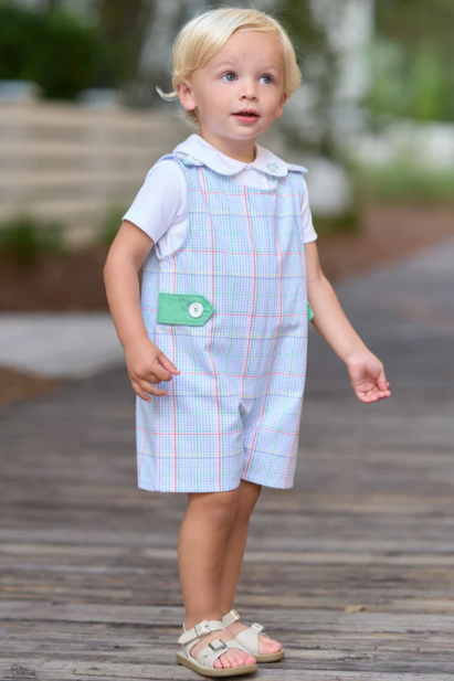 The Beaufort Bonnet Company Boy's Jack Keene Jon Jon - Piccadilly Plaid with Grace Bay Green