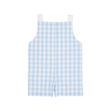 The Beaufort Bonnet Company Infant's Teddy's Tab Jon Jon - Beale Street Blue Check With Worth Avenue White