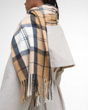 Barbour Hailes Tartan Scarf - Hessian Navy Tartan