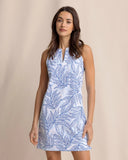 Southern Tide Women's Ainslee Blue Palms Printed Dress - Blue Lolite