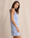 Southern Tide Women's Ainslee Blue Palms Printed Dress - Blue Lolite