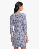 Southern Tide Women's Alicia Painted Geo Performance Dress - Nautical Navy