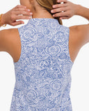 Southern Tide Women's Annalee Forever Floral Performance Dress - Seven Seas Blue