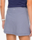 Southern Tide Women's Aveiro Skip Stripe Performance Skort - Nautical Navy