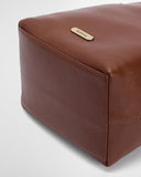 Barbour Cedar Leather Bucket Bag - Brown