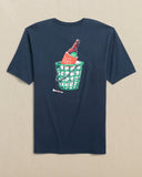Southern Tide Men's Basket of Beers Short Sleeve T-Shirt - Dress Blue