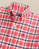 Southern Tide Boys Beachrock Plaid Skipjack Sport Shirt - Snapper