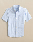 Southern Tide Boys Folly Field Seersucker Short Sleeve Sport Shirt - Ocean Channel