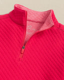 Southern Tide Boys Oak Island Quarter Zip - Grenadine Red