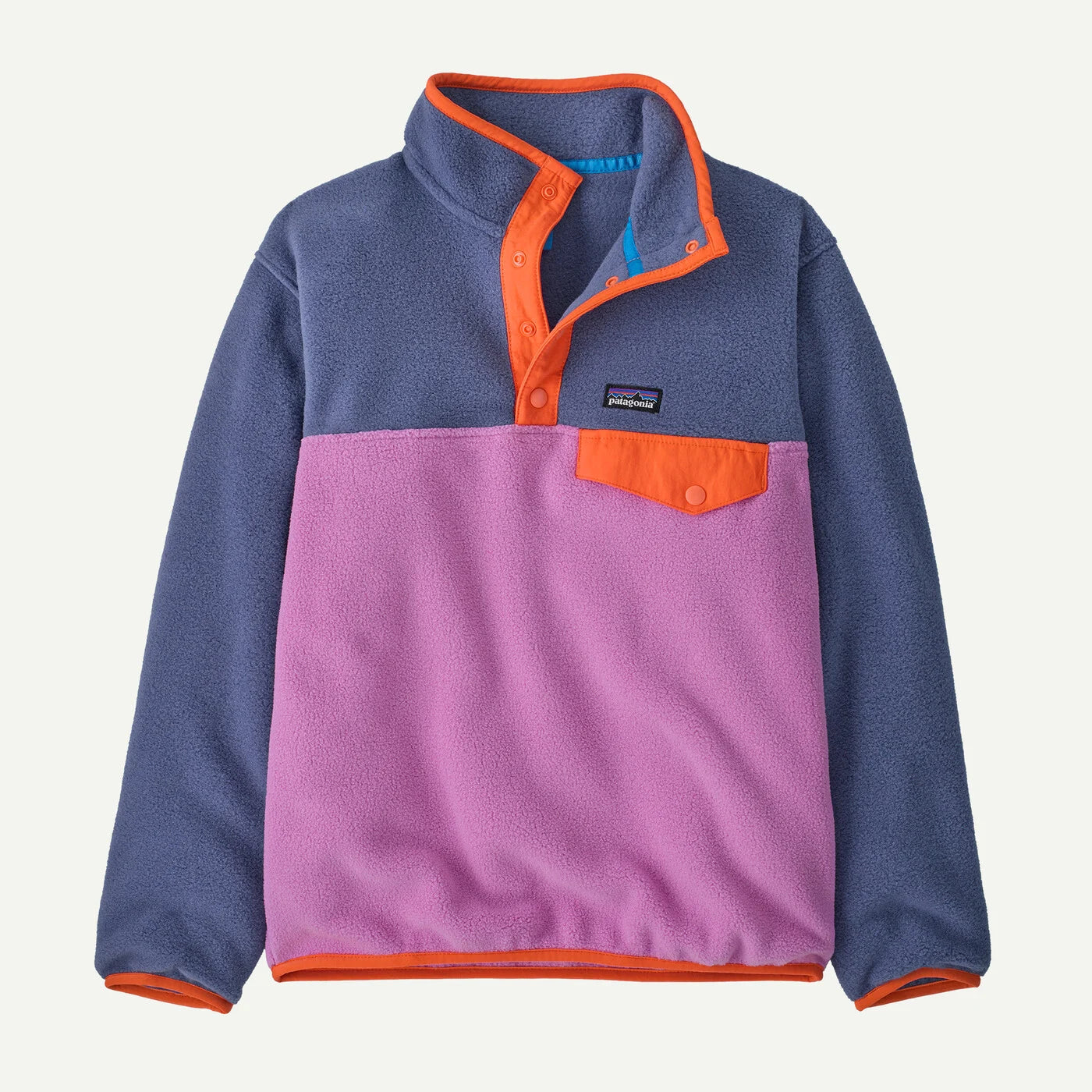 Patagonia Kids' Lightweight Synchilla® Snap-T® Fleece Pullover - Brisk Purple
