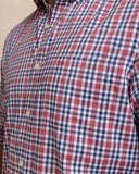 Southern Tide Men's Brrr Intercoastal Haywood Plaid Sport Shirt - Mineral Red