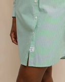 Southern Tide Women's Cam Stripe Poplin Dress - Lawn Green