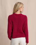 Southern Tide Women's Connie Cable Knit Sweater - Carolina Plum