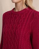 Southern Tide Women's Connie Cable Knit Sweater - Carolina Plum