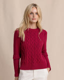 Southern Tide Women's Connie Cable Knit Sweater - Carolina Plum