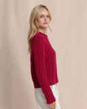 Southern Tide Women's Connie Cable Knit Sweater - Carolina Plum