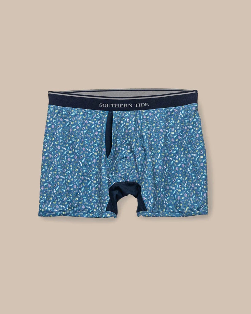 Southern Tide Men's Dazed and Transfused Boxer Brief - Coronet Blue