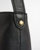 Barbour Cedar Leather Bucket Bag - Black