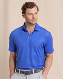 Southern Tide Men's Driver Beers Cheers Printed Polo - Dazzling Blue