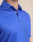 Southern Tide Men's Driver Beers Cheers Printed Polo - Dazzling Blue