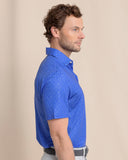 Southern Tide Men's Driver Beers Cheers Printed Polo - Dazzling Blue