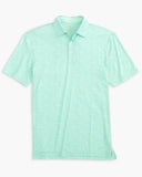 Southern Tide Men's Driver Over Clubbing Print Performance Polo Shirt - Baltic Teal