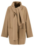 Barbour Women's Clementine Wool Scarf Coat - Camel
