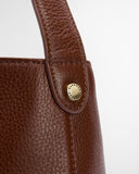 Barbour Cedar Leather Bucket Bag - Brown