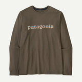Patagonia Men's Long-Sleeved '73 Text Logo Responsibili-Tee® - Marlow Brown