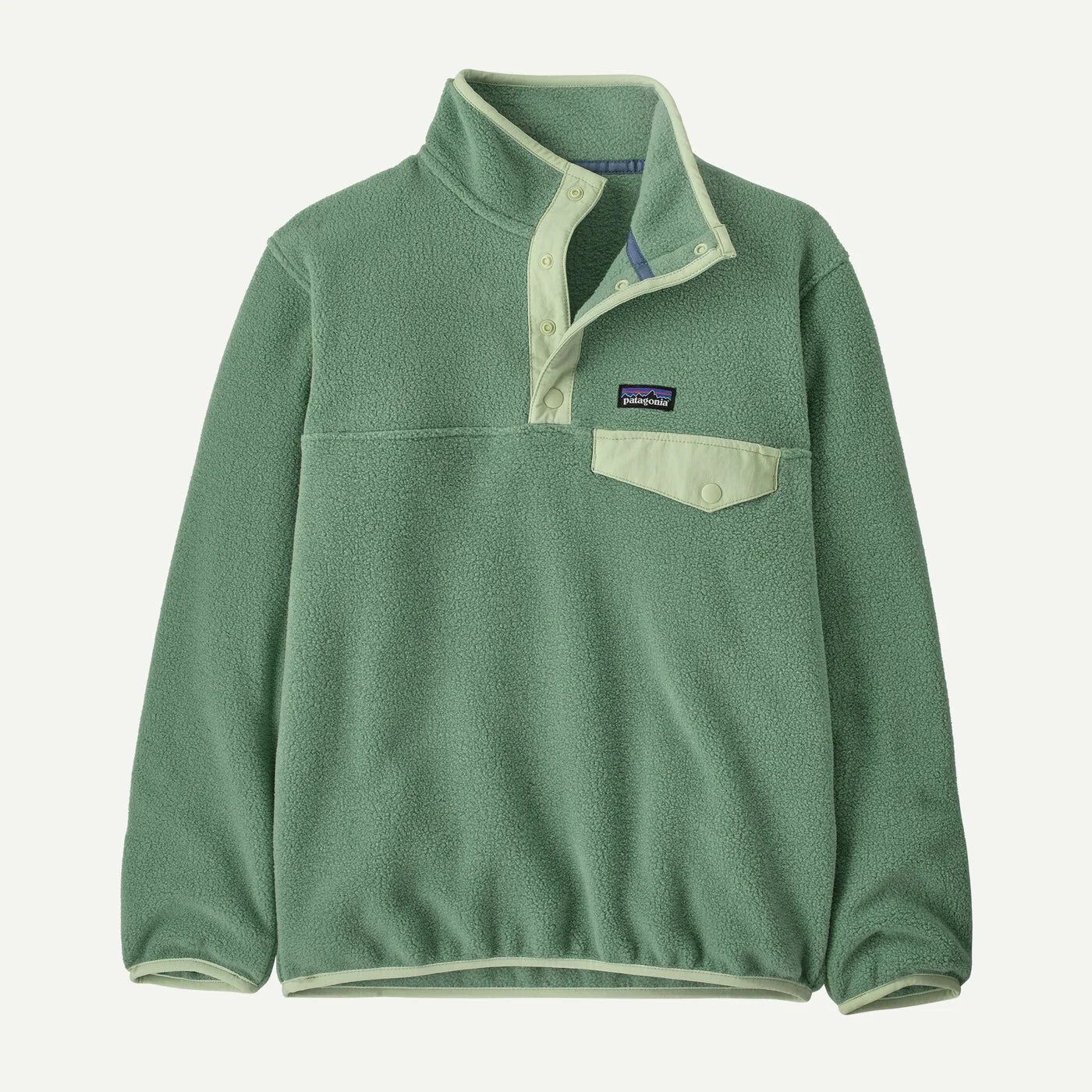 Patagonia Kids' Lightweight Synchilla® Snap-T® Fleece Pullover - Ellwood Green