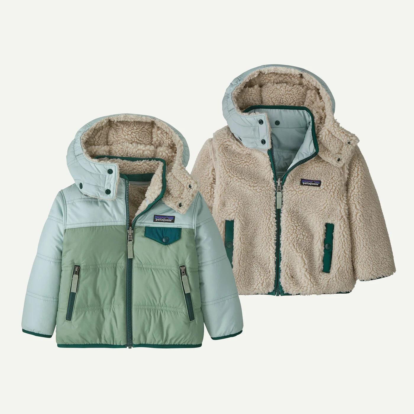 Patagonia Baby Tribbles Reversible Hoody - Ellwood Green