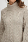 Emproved Cable Knit Sweater Dress - Oat