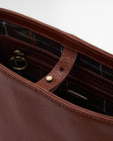 Barbour Cedar Leather Bucket Bag - Brown