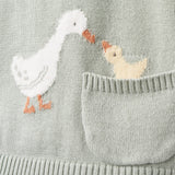 Elegant Baby On The Farm Knit Henley + Organic Muslin Short Set - Multi