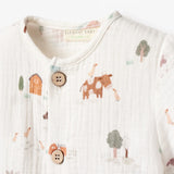 Elegant Baby On The Farm Organic Muslin Tee + Short Set - Multi