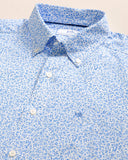 Southern Tide Men's Flower Frenzy Intercoastal Long Sleeve Sport Shirt - Boat Blue